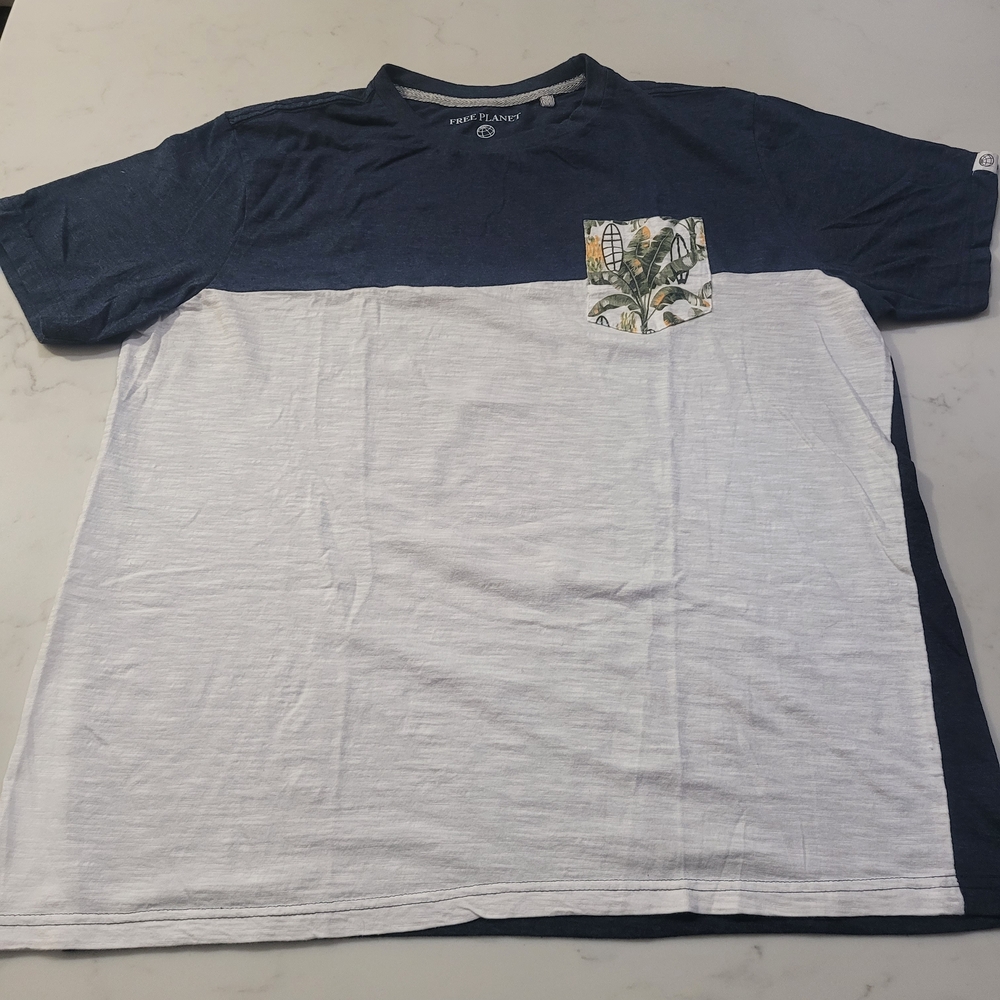 Free Planet Blue T-Shirt with White Accents